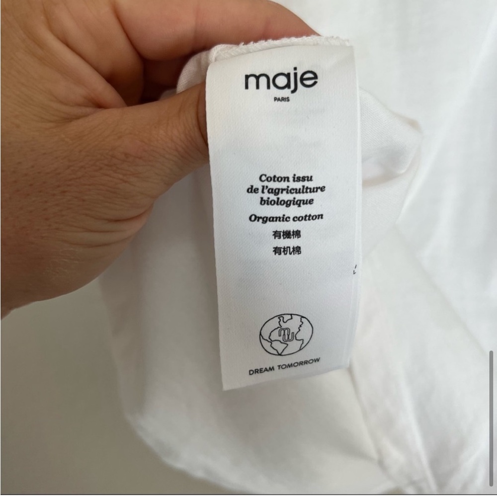 Maje Purple Tweed Organic Cotton Short Sleeve T-Shirt View 5